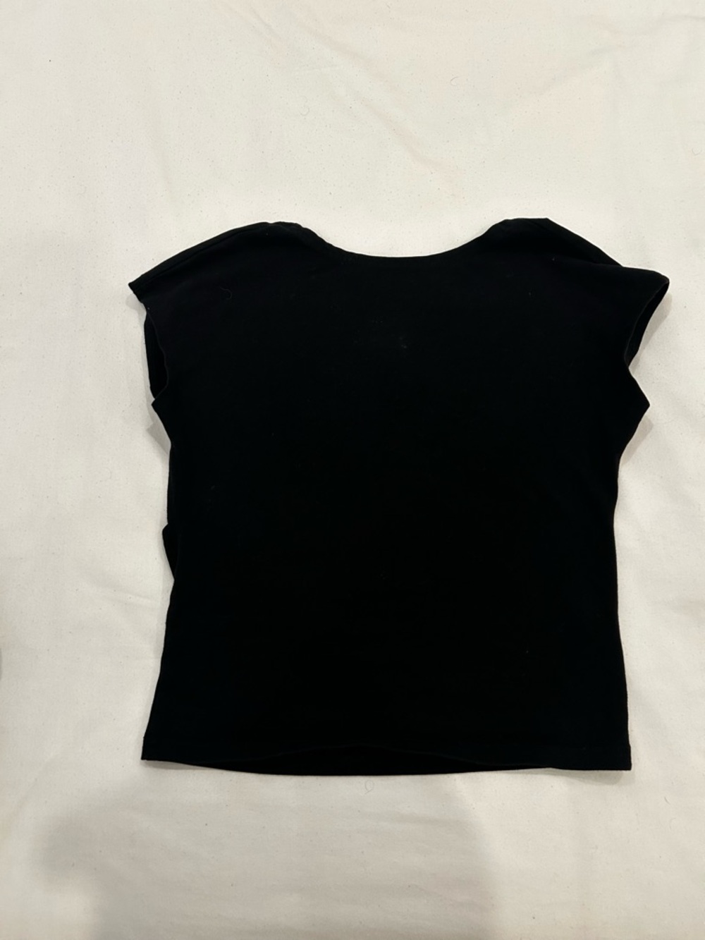 Black Crop Top w/ Open Back.